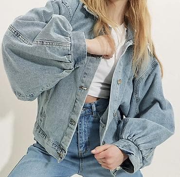 Qadınlar üçün oversize denim gödəkçə - Material: 100% denim (pambıq