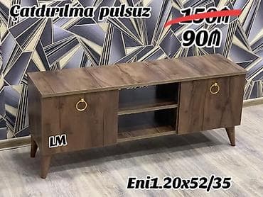 raflar: Yeni, Düz TV altlığı, Polkalı, Laminat — 1