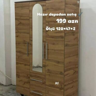 paltar işkafı: Yeni, Açılan, 3 qapılı Düz dolab, Qarderob, paltar dolabı, Azərbaycan — 1
