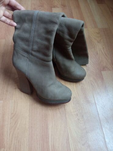 ВАЗ (ЛАДА): Ботфорты, Размер: 38, цвет - Серый, Б/у — 1
