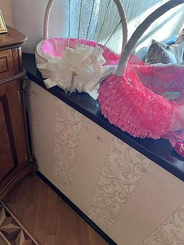 Tekstil: Dekorativ səbətlər dəsti – xonça/qonaqlıq üçün - 4 ədəd əl işi — 7