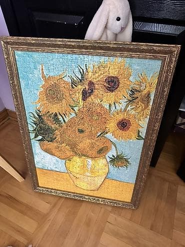 Çərçivəli pazl tablo – Günəbaxanlar - Mövzu: məşhur “Günəbaxanlar”