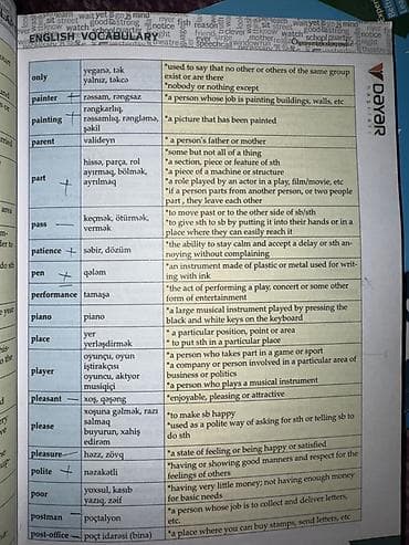 Məhsul: “English Vocabulary” – 2-ci nəşr (Dayar nəşri) Xüsusiyyətlər — 2