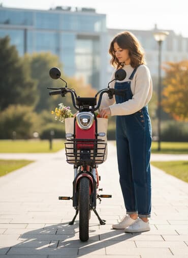 sukutur: Elektrik skuter Xüsusiyyətlər: - Ön tərəfdə iri metal yük səbəti – — 2