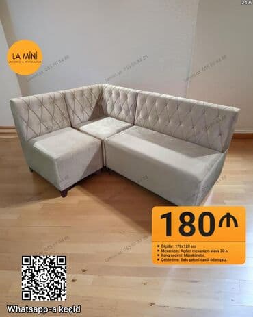 kunc divan ucun ortukler: Künc divan, Açılan, Bazasız, Parça, Şəhərdaxili pulsuz çatdırılma — 1