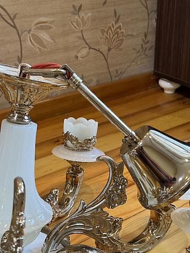 ventilator lustra: Çılçıraq, 8 lampa, Metal — 8