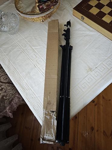 telefon ucun ştativ: Foto/video işıqları və avadanlıqları üçün tənzimlənən tripod dayağı - — 1
