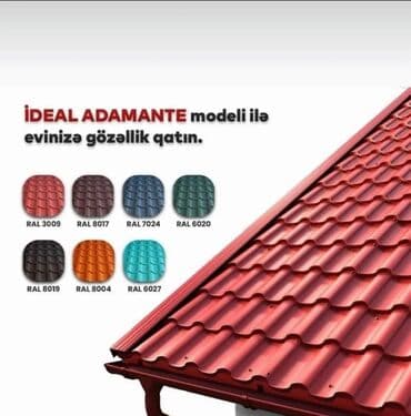 İDEAL ADAMANTE modelinə aid dam örtükləri və profnastil istehsalı - lalafo.az -da İDEAL ADAMANTE modelinə aid dam örtükləri və profnastil istehsalı -