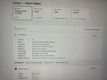 notebook core 2: RTX 5070 Tİ, İ7 14700KF Bütün detallar kefiyyətli hissələrlə — 2