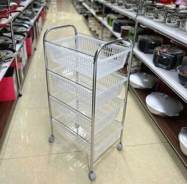 Mətbəx aksesuarları: Meyvə-tərəvəz yiğmaq uçun tekerli şkaf
3 mertebe tekerli — 2