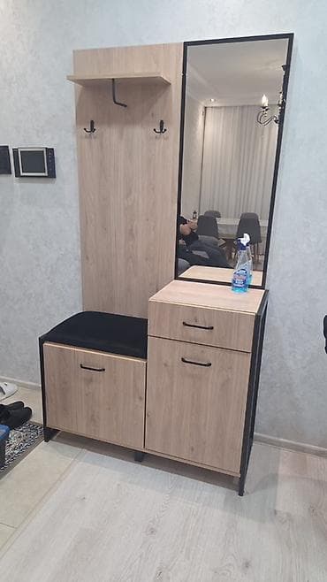 2 qapılı, Güzgülü, Digər rəng, Digər material, Açılan, Düz dolab