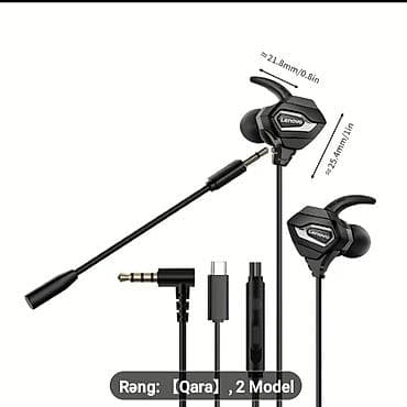 Yeni Simli Qulaqcıqlar, Lenovo, rəng - Qara