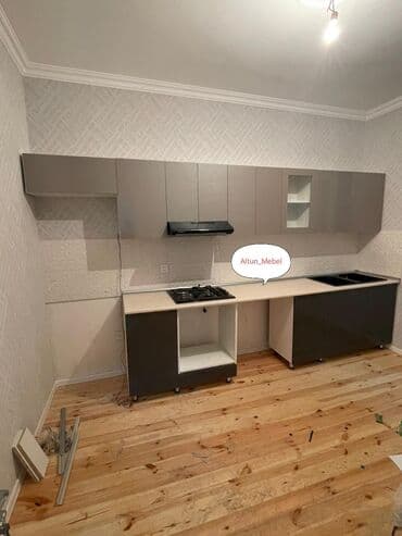 sumqayitda islenmis metbex mebeli: Sifarişlə mətbəx dəsti, Özü çəkən petlələr, Mat laminat, Kredit yoxdur, Rayonlara çatdırılma — 3