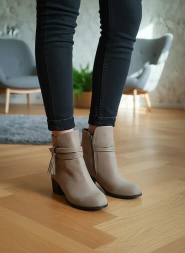 uşaq qış botinkaları: Ölçü: 38, rəng - Bej, Yeni — 1