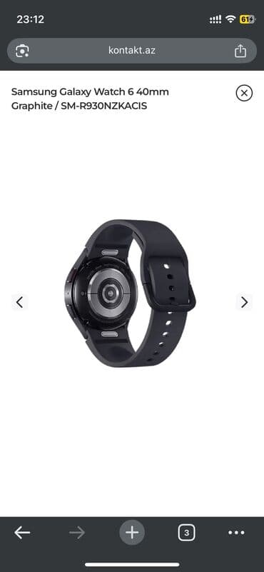 smart saatlarin temiri: İşlənmiş, Smart saat, Samsung, Аnti-lost, rəng - Qara — 6