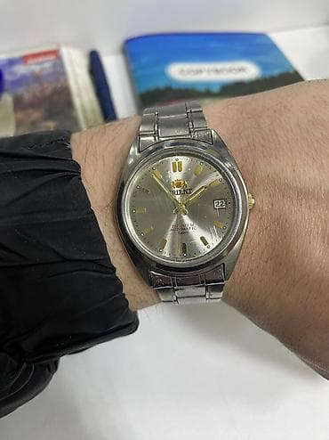 İşlənmiş, Qol saatı, Orient, rəng - Gümüşü