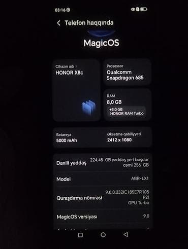 ТВ и видео: Honor X8c, 256 ГБ — 1