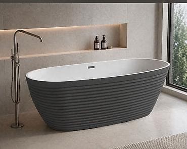 hamam levazimatlari: Müstəqil vanna – müasir dizayn - Oval formalı, sərbəst quraşdırılan — 1