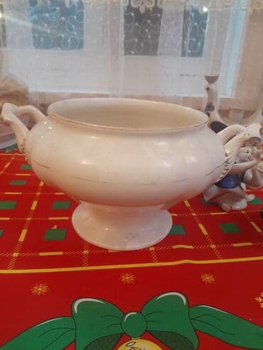 Наборы посуды и сервизы: Супницы, 1 шт., цвет - Белый, Фарфор, СССР — 1