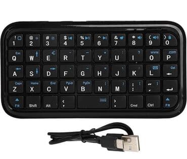 Колонки для ПК и ноутбуков: Portativ mini simsiz klaviatura qara rəngdədir. Kiçik ölçüsü sayəsində — 1