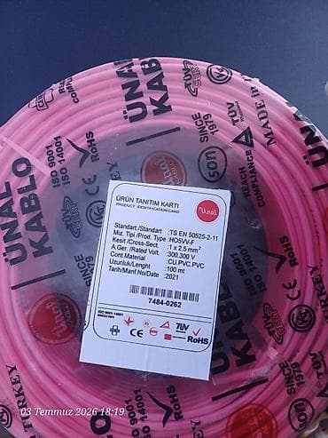 boru: Elektrik kabelləri dəsti 1) Prysmian PROTODUR H07V-K - Bölmə: 2.5 mm² — 2