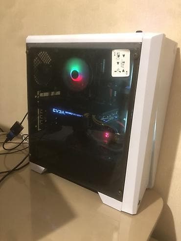 ucuz macbook pro: Gaming masaüstü kompüter (ağ korpus, şüşə yan panel) - Videokart — 2