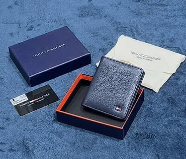 Tommy Hilfiger kişi pul kisəsi – dəri aksesuar • Material: təbii — 1