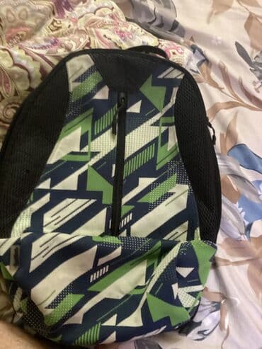 Rəngarəng naxışlı uniseks bel çantası - Dizayn: Mavi-yaşıl-ağ qrafik lalafo.az -da Rəngarəng naxışlı uniseks bel çantası - Dizayn: Mavi-yaşıl-ağ qrafik