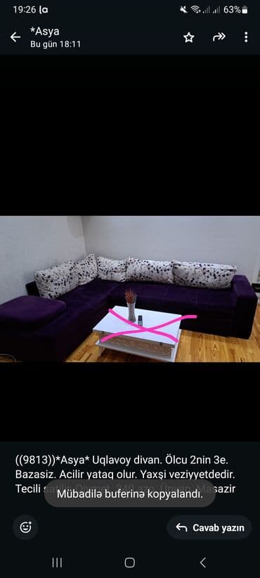 divan krovat: Künc divan, Açılan, Bazasız, Vеlur parça — 1