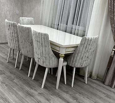 kapron stol stul: Qonaq otağı üçün, İşlənmiş, Açılan, Kvadrat masa — 1