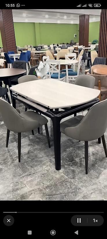 metbex stolu islenmis: Mətbəx üçün, Yeni, Açılan, Oval masa, 4 stul — 1