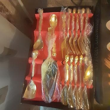 çay servizi: Çay dəsti, rəng - Qızılı — 2