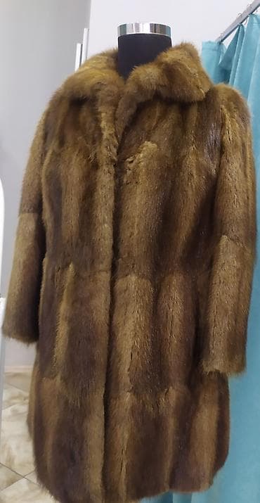hamam xalat: Norka kürk palto - Material: təbii norka kürkü - Rəng: isti qəhvəyi — 3