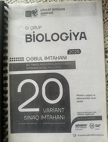 Biologiya 20 sınaq kserks. 4 azn