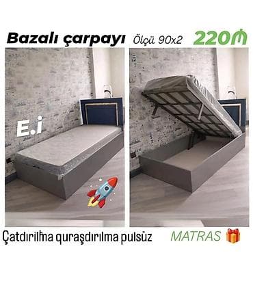 Təknəfərlik çarpayı, Bazalı, Matras ilə