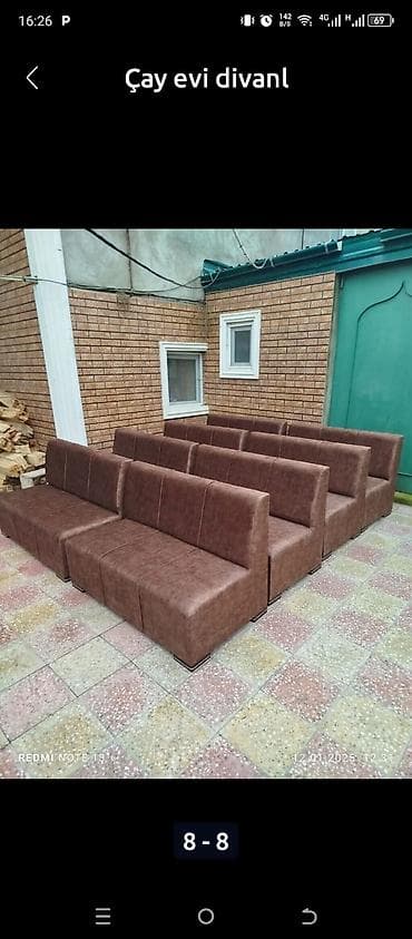 mdf mebel: Çay evi üçün modul divanlar - Təyinat: çay evi, kafe, restoran — 7