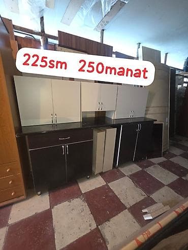 taxt 2 ci el: Mətbəx mebeli dəsti - Ümumi uzunluq: 225sm -Matiryal laminat — 1