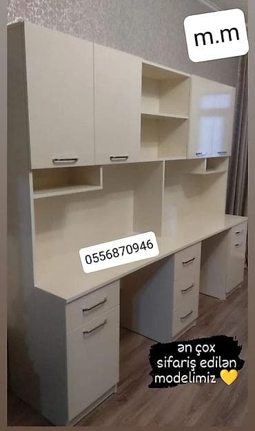 müdir masası: Oğlan və qız üçün, Yeni, Siyirməli, Yazı masası, Stulsuz — 1