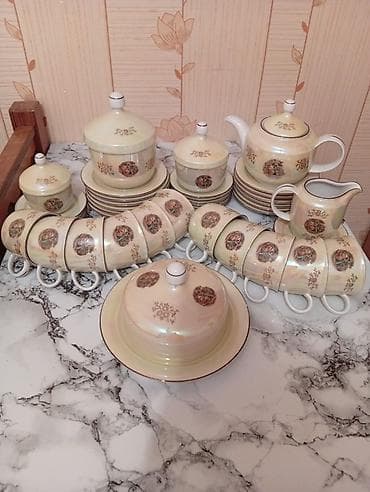 çay serviz: Çay dəsti, Farfor, 12 nəfərlik, Almaniya — 1