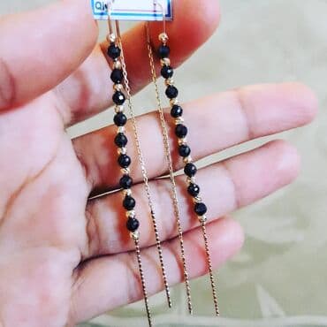 qas sirqalar: Sırğa, Sarı qızıl, 585 Əyar, 364 g — 2