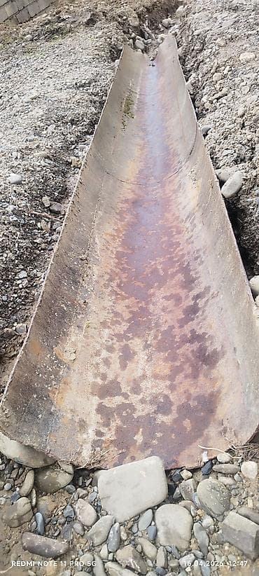 труба: Metal su arxı / drenaj ləvhəsi - Material: qalın metal (bükülü — 2