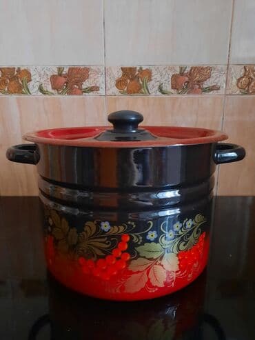 unique qazan desti: Qazan, rəng - Qara, 5-dən çox l, 26 sm — 1