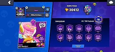 Pop It-lər: Brawl Stars oyunu üçün yüksək səviyyəli hesab - Kupa yolu: 30 412 - — 3