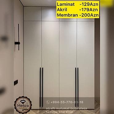 Düz dolab, Dəhliz üçün, Paltar üçün, Açılan, Korpuslu, 4 qapılı