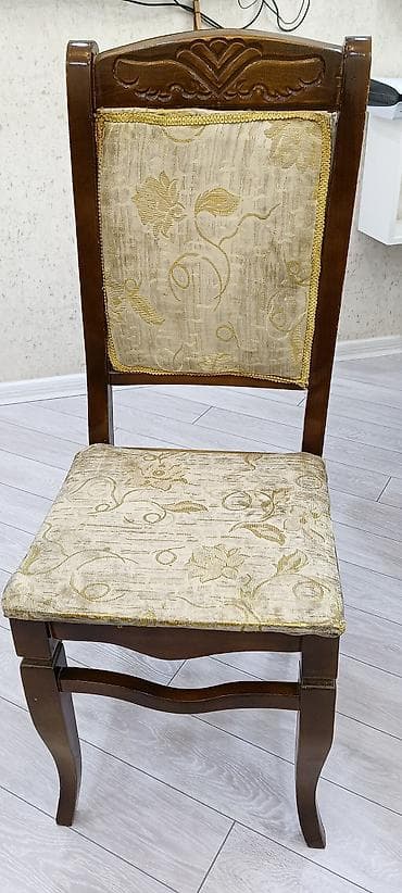 stol qonaq: Qonaq otağı üçün, Açılmayan, Dördbucaq masa, 6 stul — 6