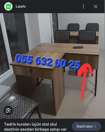 endirimde olan mebeller: Yeni, Kvadrat masa, 4 stul, Açılmayan, Stullar ilə, Dəri, Azərbaycan — 12