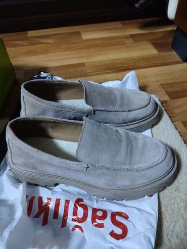 женские мокасины из текстиля: Ölçü: 38, rəng - Bej, İşlənmiş — 2