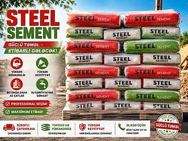Ev və bağ: STEEL SEMENT – Güclü təməl, etibarlı gələcək! Məhsul: Portland sement — 2
