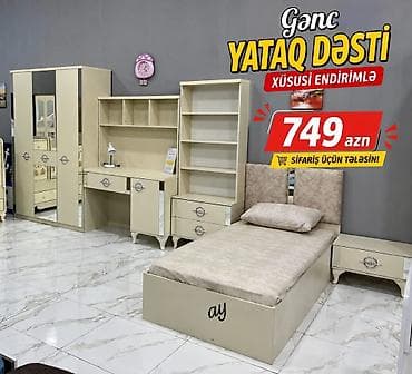 usag ucun: Gənc yataq dəsti – funksional və zərif dizayn. Dəst tərkibi: - 1 — 1