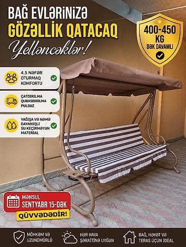 heyet ucun divan: Bağ, həyət və terasa ideal yelləncək - 4-5 nəfər üçün rahat oturma — 1